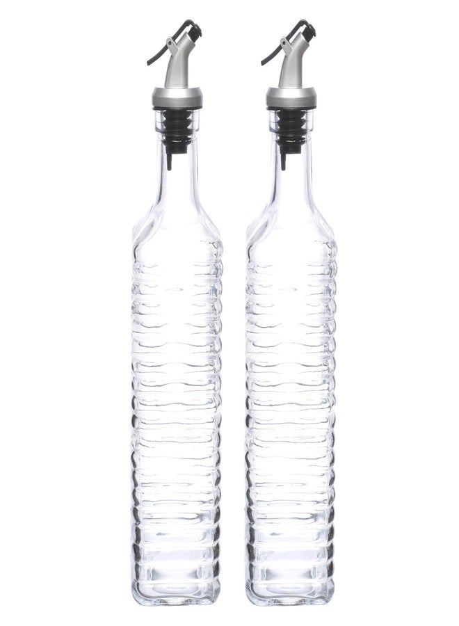 SIMPARTE Oil Bottle - Oil Dispenser Set for Kitchen Olive Oil, Refined, Multipurpose Container, Kitchen Storage (Transparent, 500 ml, Set of 2) - Image 3